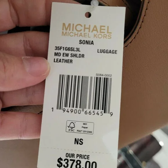 Michael Kors Sonia Medium Chain strap Shoulder Bag Crossbody Lugagge Leather - Picture 5 of 9